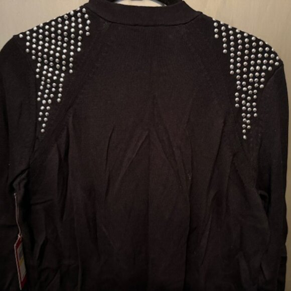 Studded Shoulder Open Front Cardigan - NWT - Picture 15 of 16